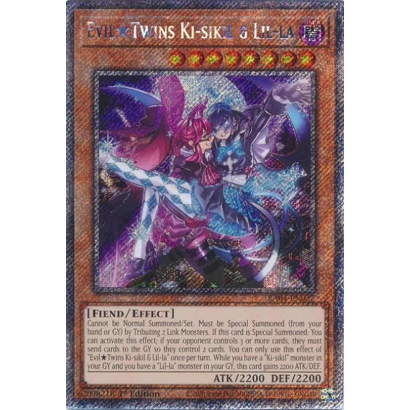 Image for Evil Twins Ki-sikil & Lil-la (Platinum Secret Rare) (RA04-EN037) - YuGiOh