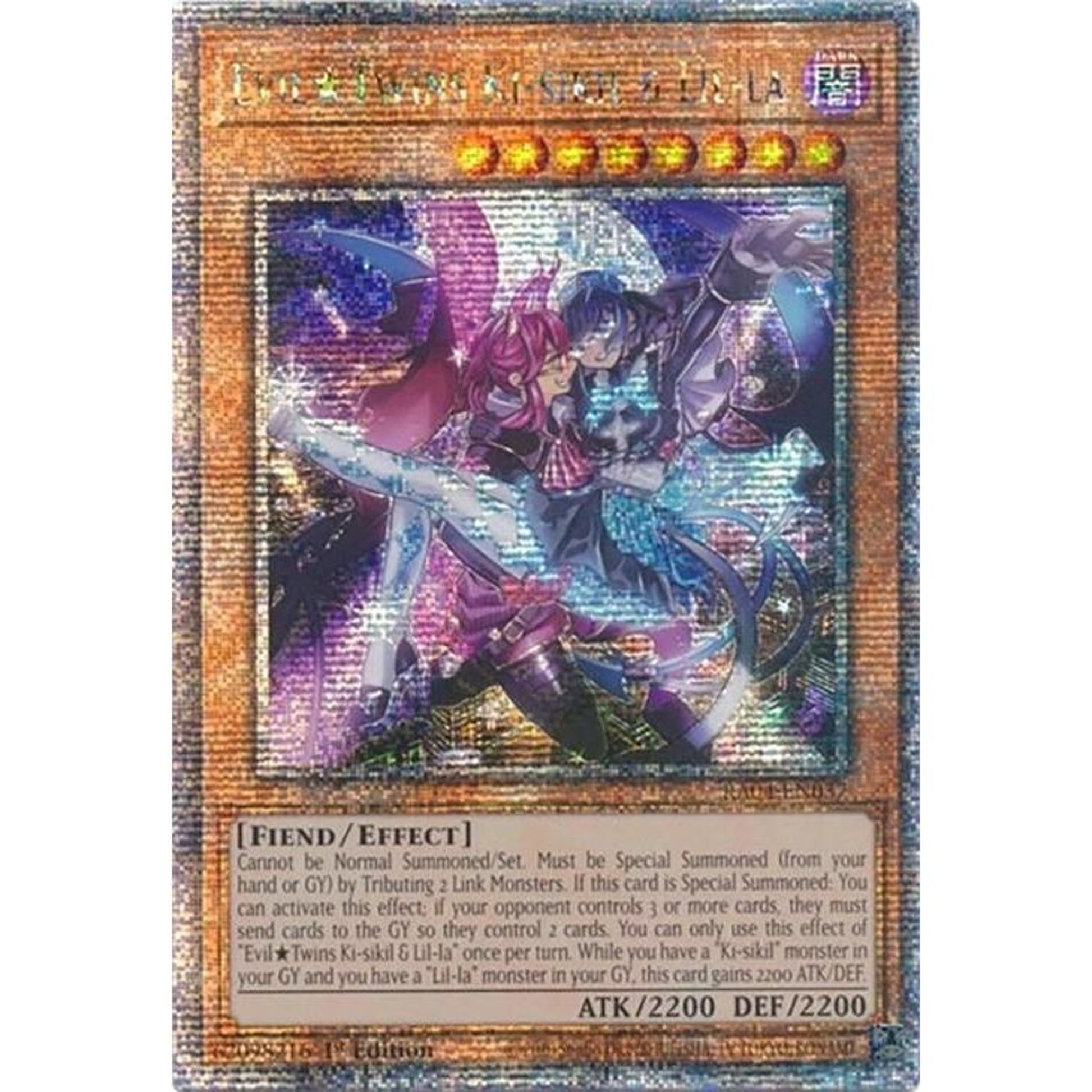 Image for Evil Twins Ki-sikil & Lil-la (Quarter Century Secret Rare) (RA04-EN037) - YuGiOh