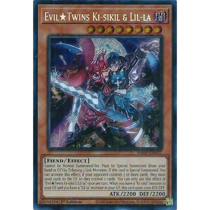 Image for Evil Twins Ki-sikil & Lil-la (Secret Rare) (RA04-EN037) - YuGiOh