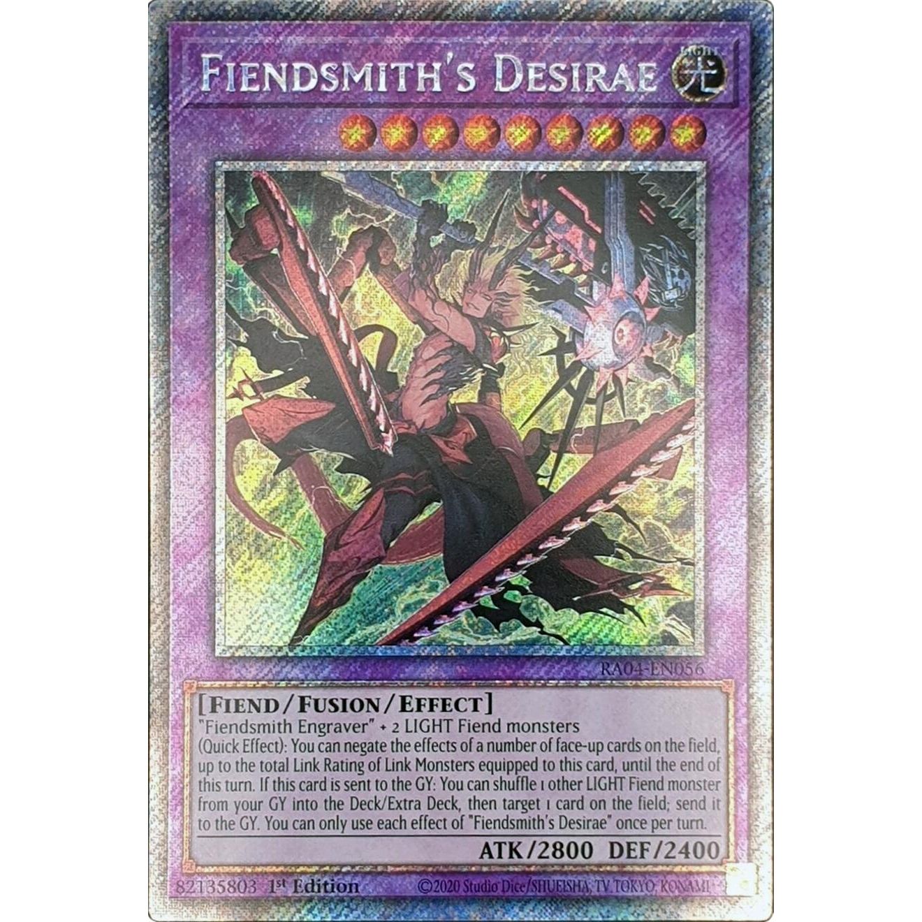 Image for Fiendsmith's Desirae (Platinum Secret Rare) (RA04-EN056) - YuGiOh