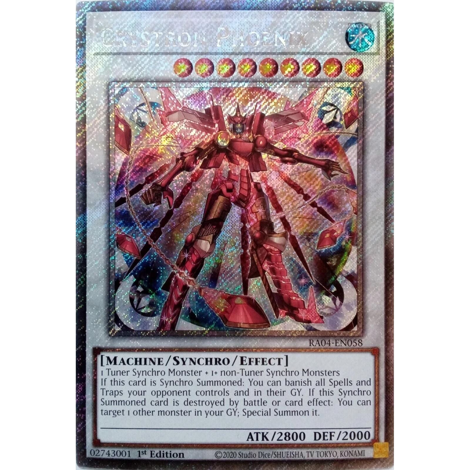 Image for Crystron Phoenix (Platinum Secret Rare) (RA04-EN058) - YuGiOh