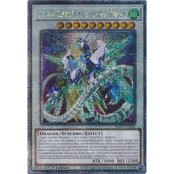 Image for Crystal Clear Wing Synchro Dragon (Quarter Century Secret Rare) (RA04-EN059) - YuGiOh
