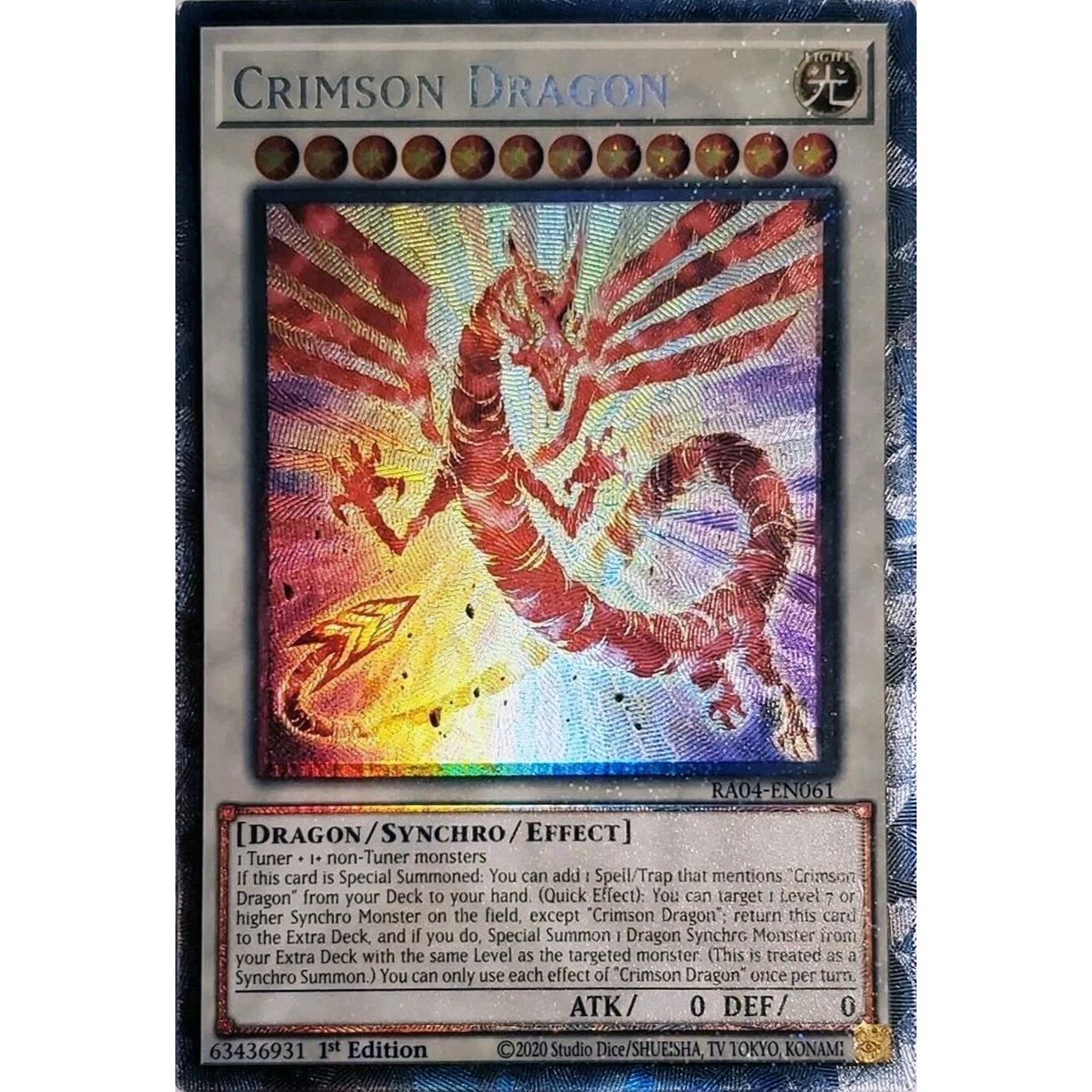 Image for Crimson Dragon (PCR) (RA04-EN061) - YuGiOh