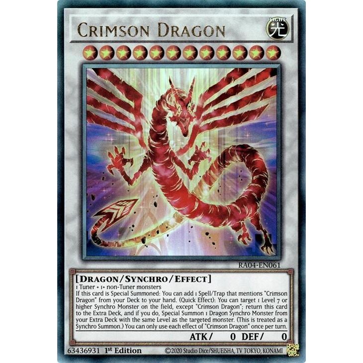Image for Crimson Dragon (PUR) (RA04-EN061) - YuGiOh
