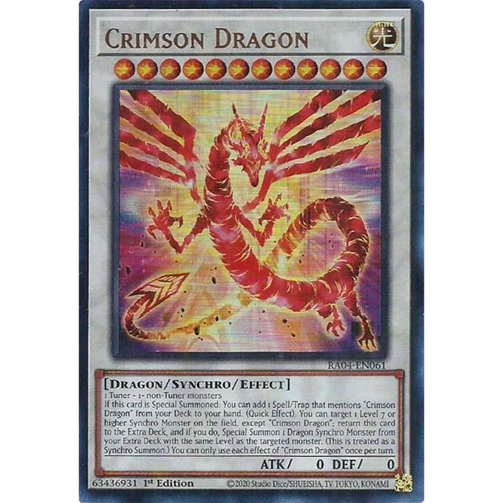 Image for Crimson Dragon (UR) (RA04-EN061) - YuGiOh