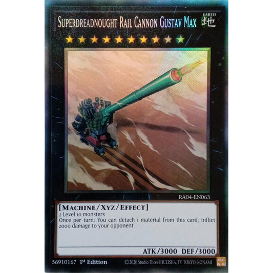 Image for Superdreadnought Rail Cannon Gustav Max (PCR) (RA04-EN063) - YuGiOh