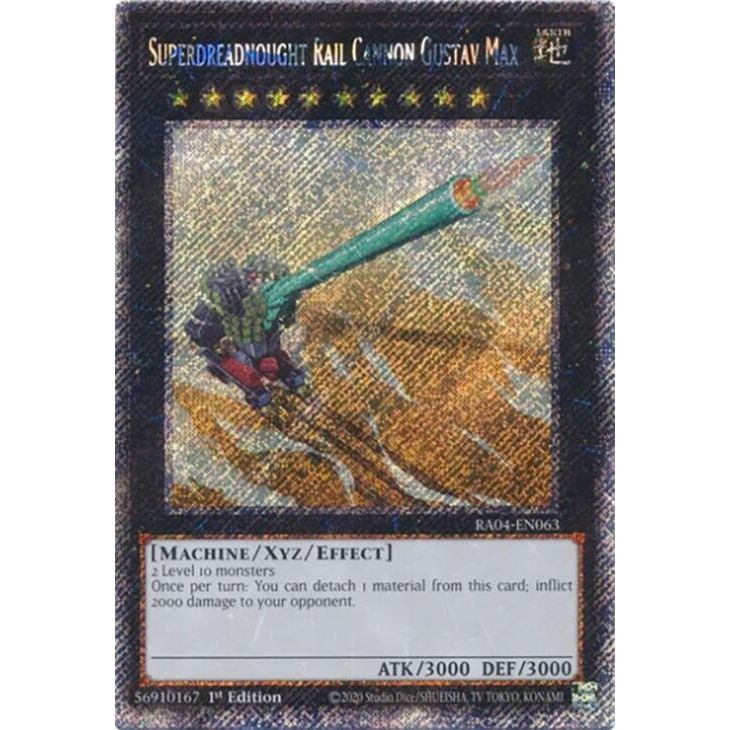 Image for Superdreadnought Rail Cannon Gustav Max (Platinum Secret Rare) (RA04-EN063) - YuGiOh