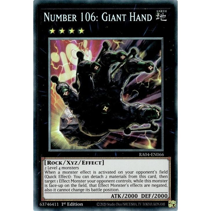 Image for Number 106: Giant Hand (PCR) (RA04-EN066) - YuGiOh