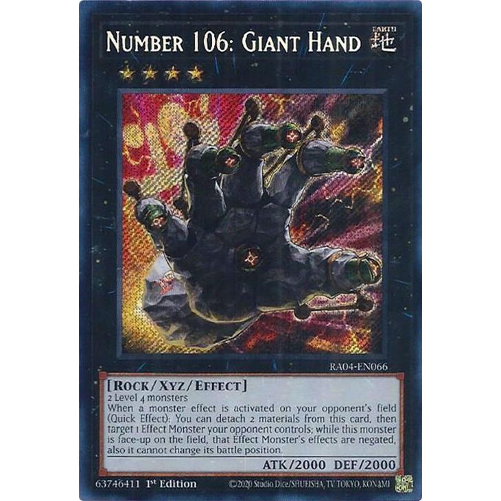 Image for Number 106: Giant Hand (Secret Rare) (RA04-EN066) - YuGiOh