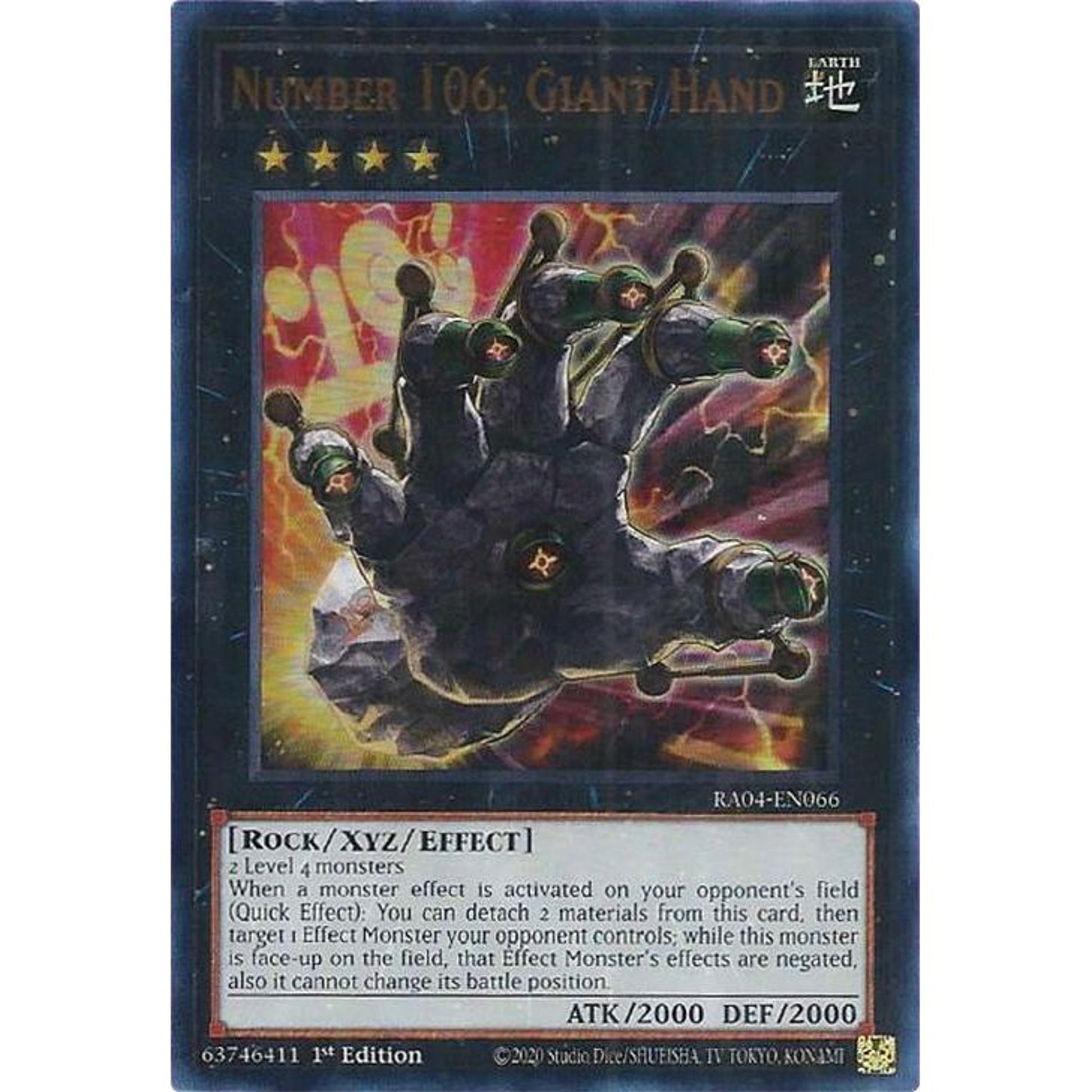 Image for Number 106: Giant Hand (UR) (RA04-EN066) - YuGiOh