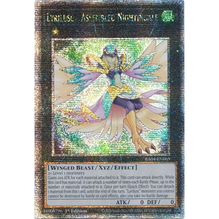 Image for Lyrilusc - Assembled Nightingale (Quarter Century Secret Rare) (RA04-EN069) - YuGiOh