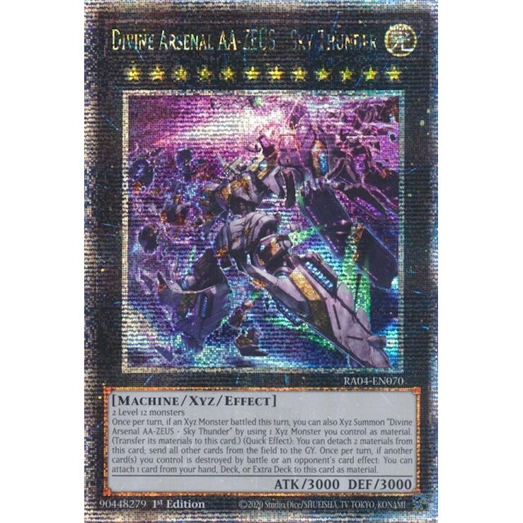 Image for Divine Arsenal AA-ZEUS - Sky Thunder (New Art) (Quarter Century Secret Rare) (RA04-EN070) - YuGiOh