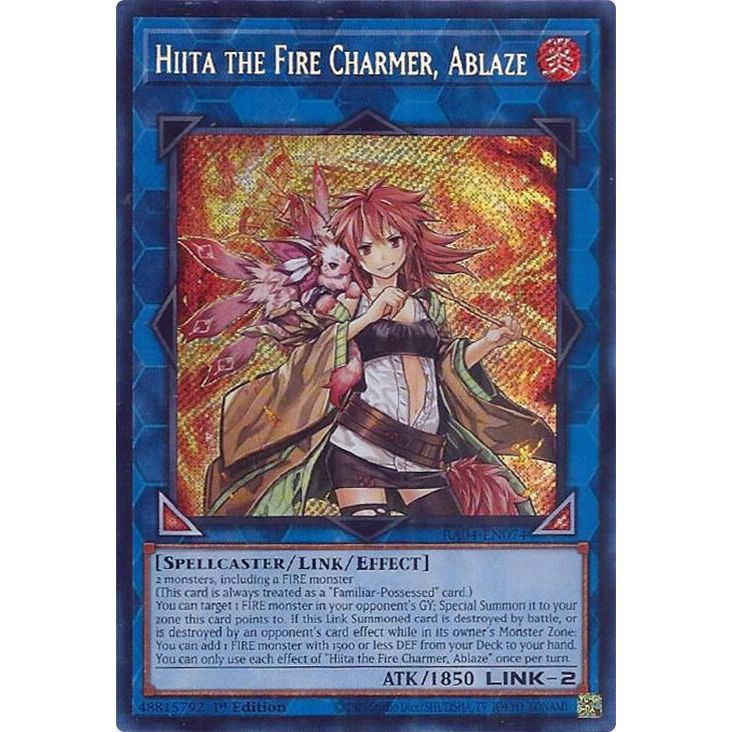 Image for Hiita the Fire Charmer, Ablaze (Secret Rare) (RA04-EN074) - YuGiOh