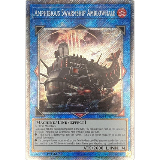 Image for Amphibious Swarmship Amblowhale (Platinum Secret Rare) (RA04-EN077) - YuGiOh