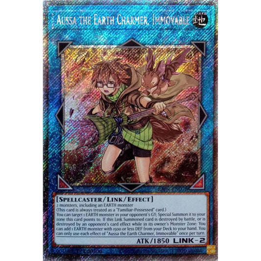 Image for Aussa the Earth Charmer, Immovable (Platinum Secret Rare) (RA04-EN078) - YuGiOh
