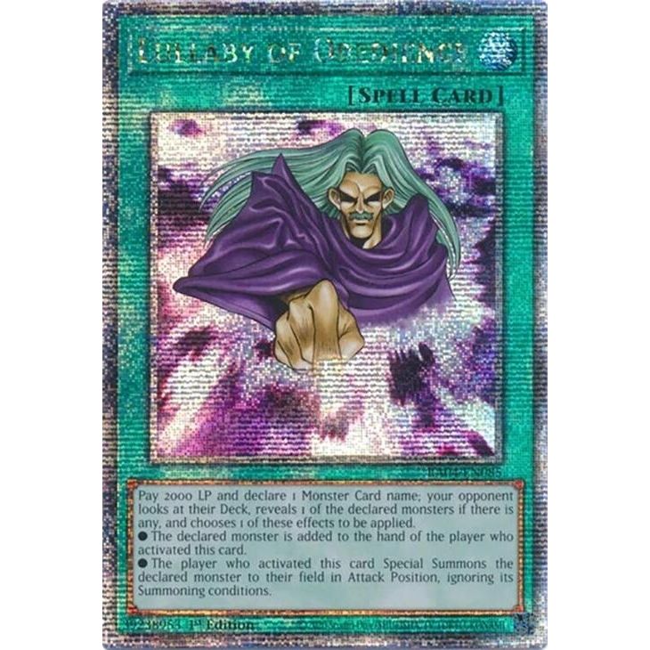 Image for Lullaby of Obedience (Quarter Century Secret Rare) (RA04-EN085) - YuGiOh