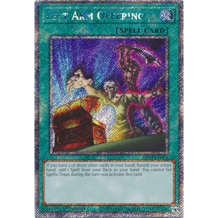 Image for Left Arm Offering (Platinum Secret Rare) (RA04-EN086) - YuGiOh