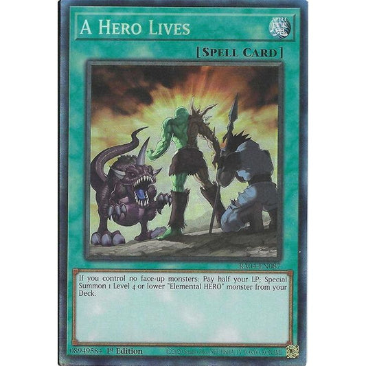 Image for A Hero Lives (PCR) (RA04-EN087) - YuGiOh