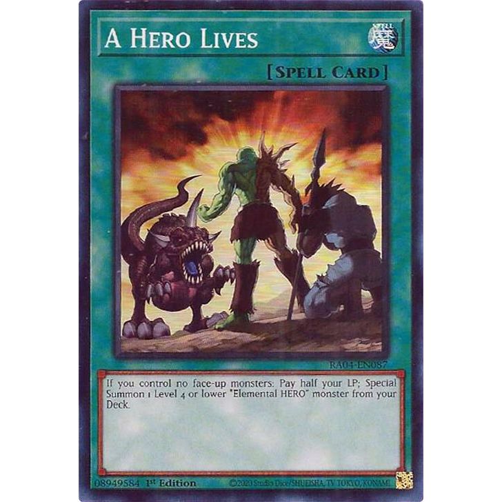 Image for A Hero Lives (RA04-EN087) - YuGiOh