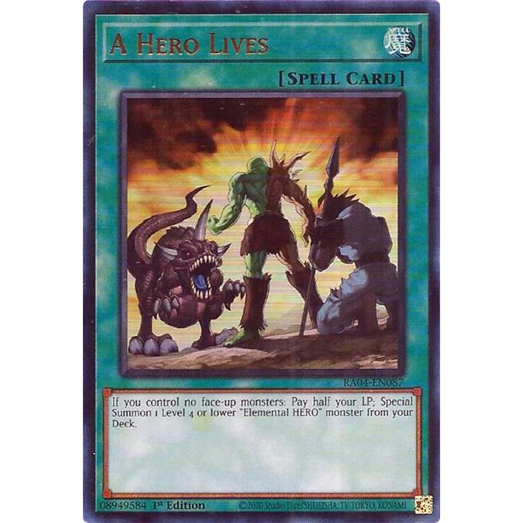 Image for A Hero Lives (UR) (RA04-EN087) - YuGiOh