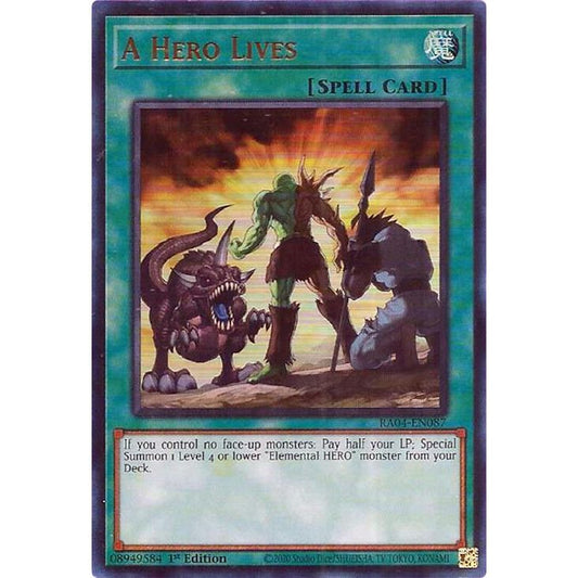 Image for A Hero Lives (UR) (RA04-EN087) - YuGiOh