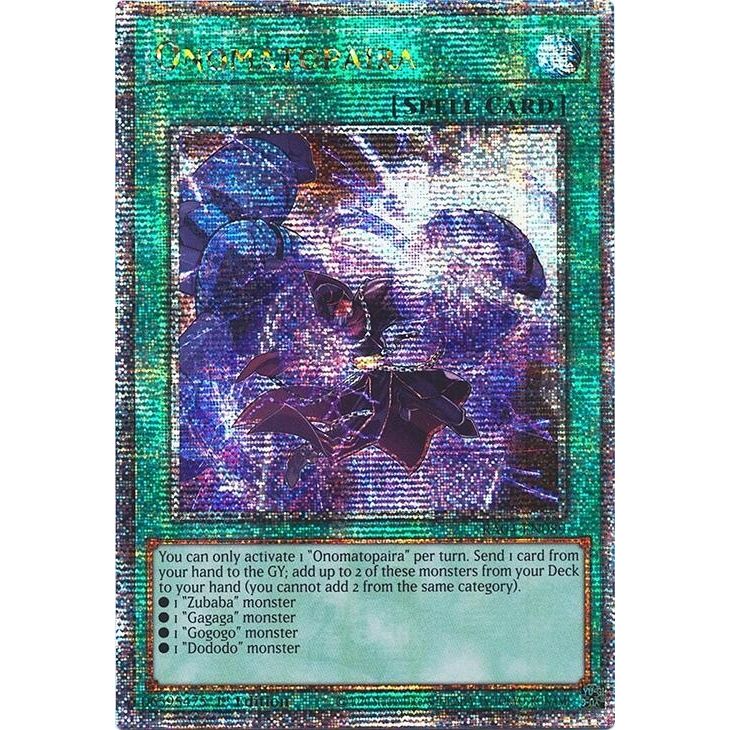 Image for Onomatopaira (Quarter Century Secret Rare) (RA04-EN089) - YuGiOh