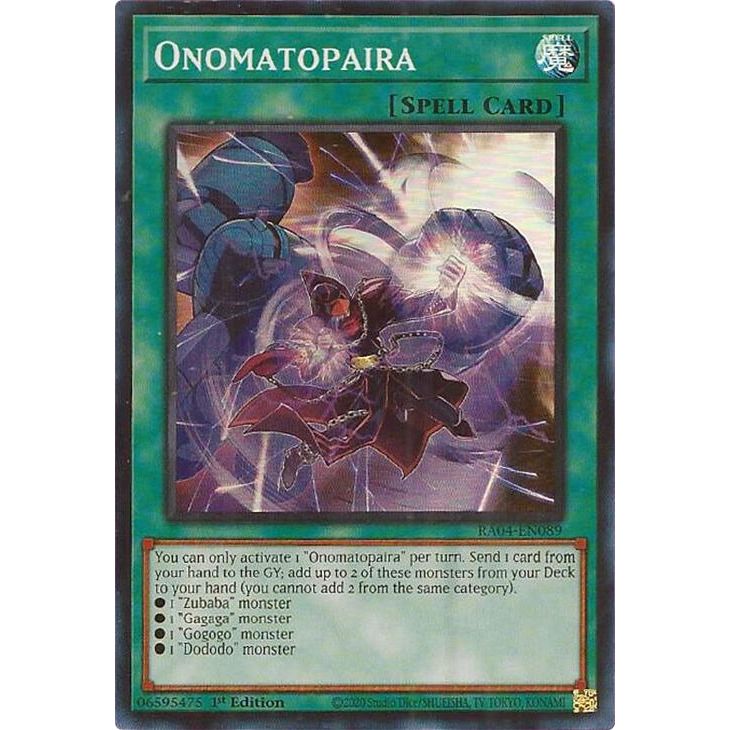 Image for Onomatopaira (RA04-EN089) - YuGiOh