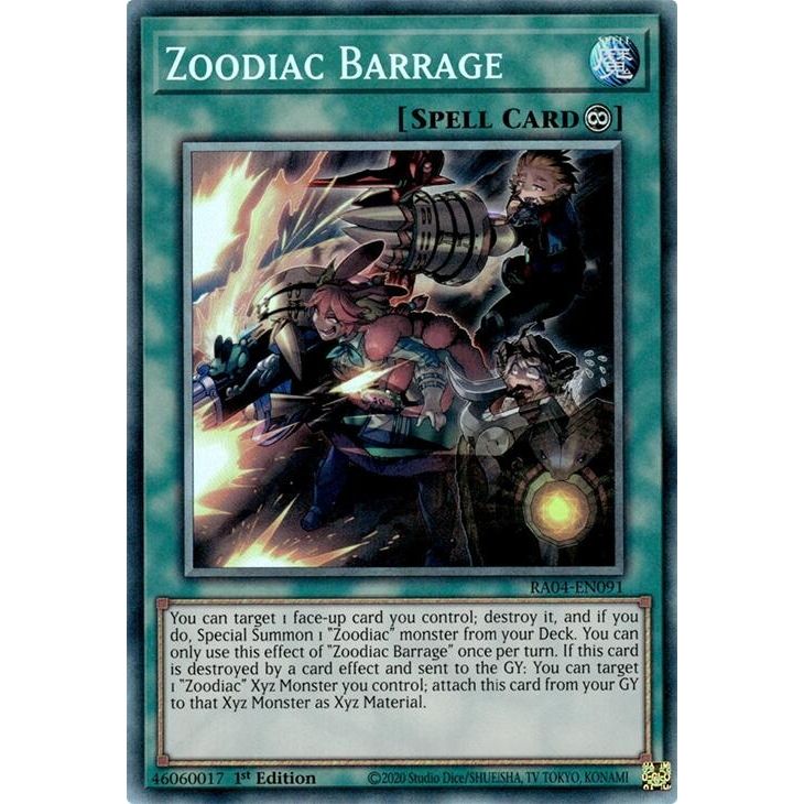 Image for Zoodiac Barrage (PCR) (RA04-EN091) - YuGiOh
