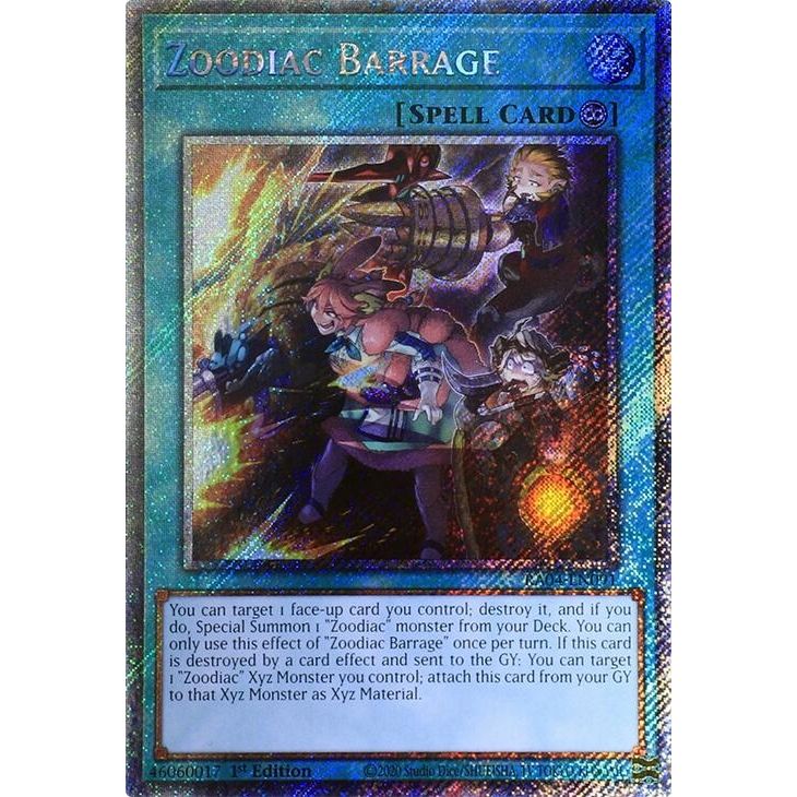Image for Zoodiac Barrage (Platinum Secret Rare) (RA04-EN091) - YuGiOh