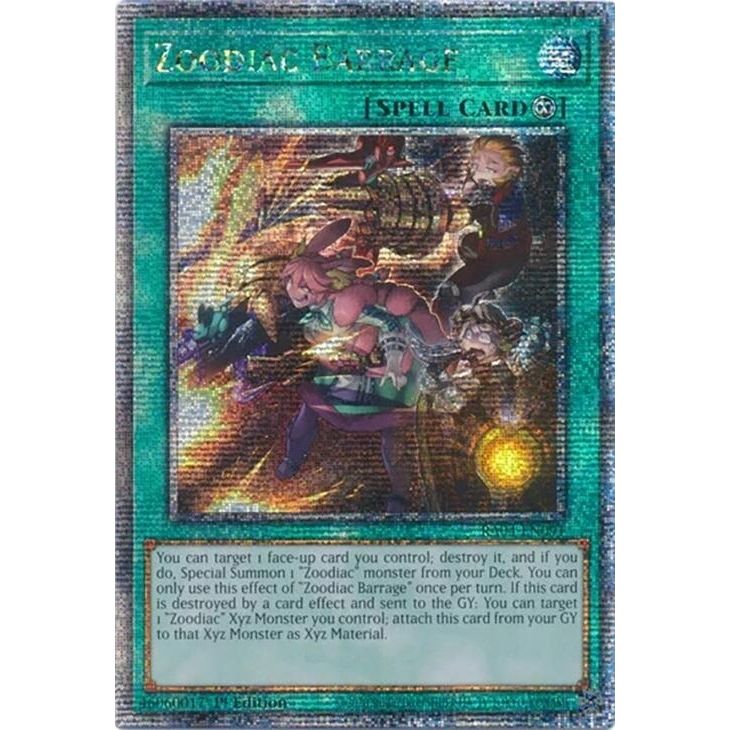 Image for Zoodiac Barrage (Quarter Century Secret Rare) (RA04-EN091) - YuGiOh