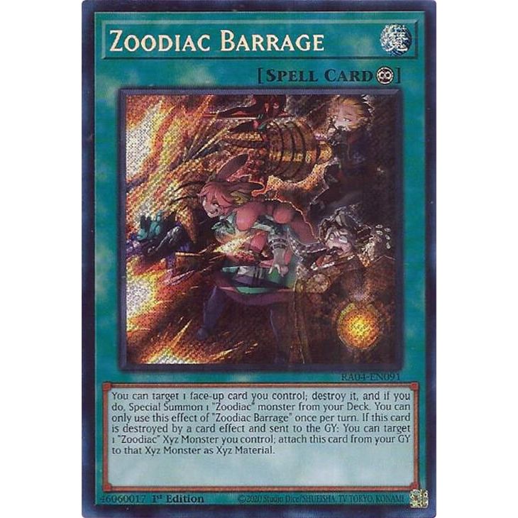 Image for Zoodiac Barrage (Secret Rare) (RA04-EN091) - YuGiOh