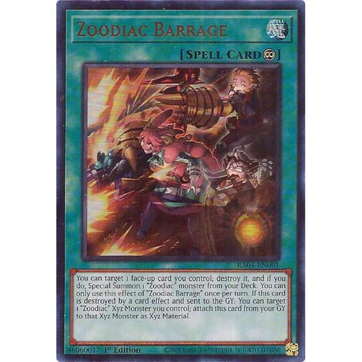 Image for Zoodiac Barrage (UR) (RA04-EN091) - YuGiOh