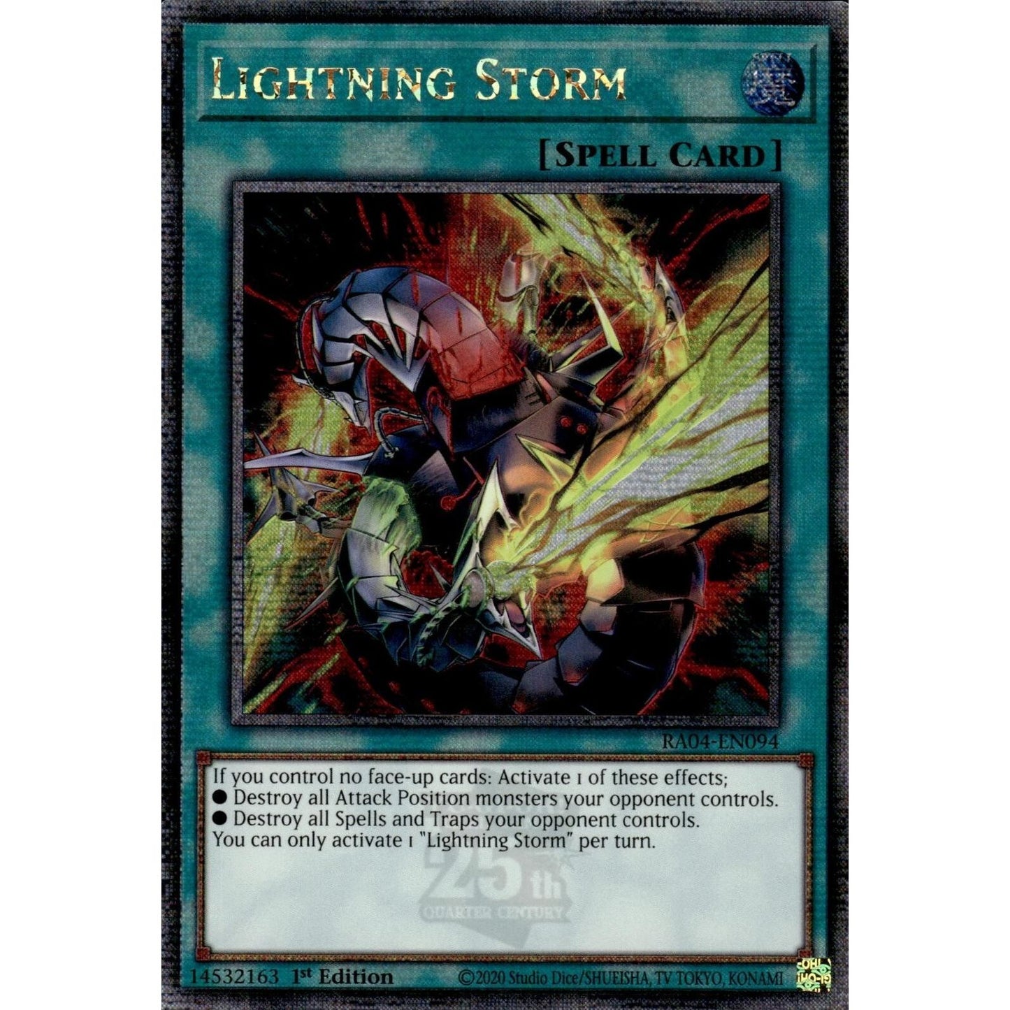 Image for Lightning Storm (New Art) (Quarter Century Secret Rare) (RA04-EN094) - YuGiOh