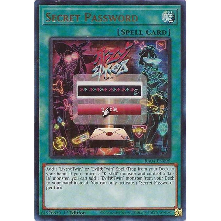 Image for Secret Password (UR) (RA04-EN095) - YuGiOh