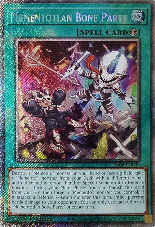 Image for Mementotlan Bone Party (Platinum Secret Rare) (RA04-EN099) - YuGiOh