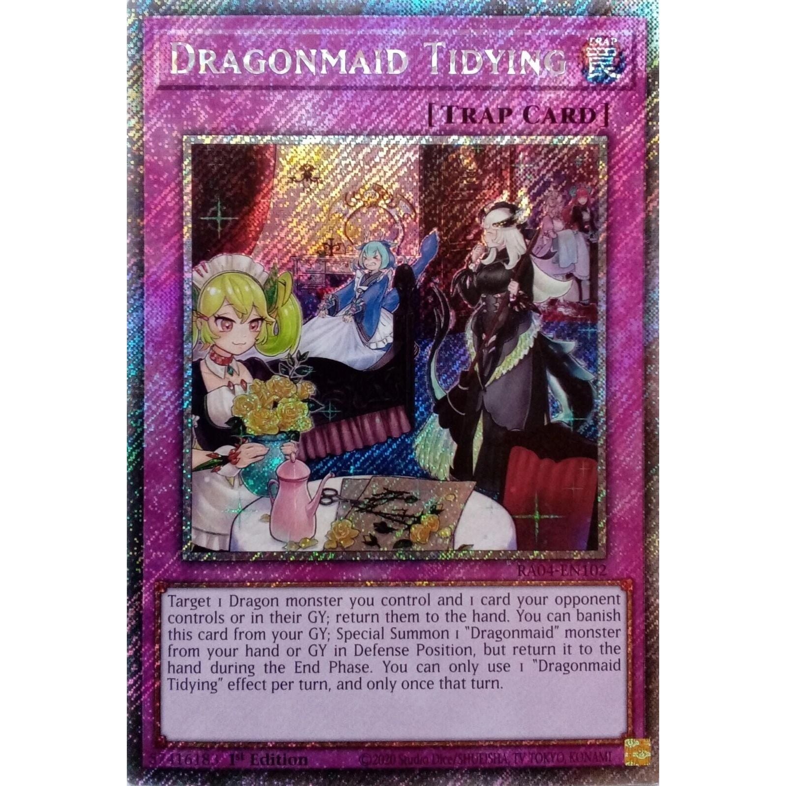 Image for Dragonmaid Tidying (Platinum Secret Rare) (RA04-EN102) - YuGiOh