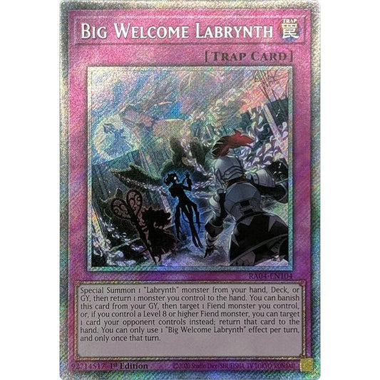 Image for Big Welcome Labrynth (Platinum Secret Rare) (RA04-EN104) - YuGiOh