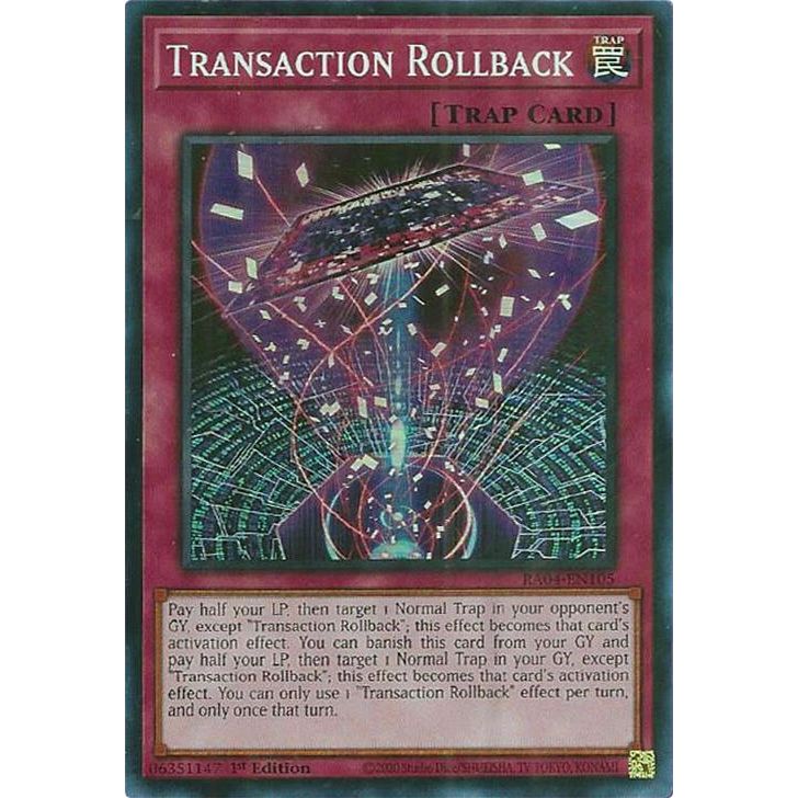 Image for Transaction Rollback (RA04-EN105) - YuGiOh