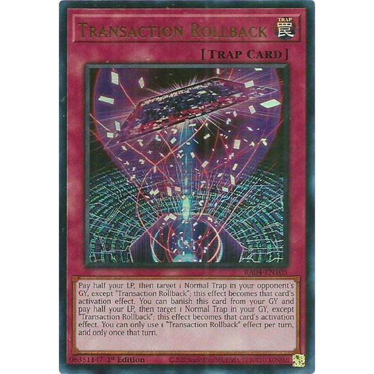 Image for Transaction Rollback (UR) (RA04-EN105) - YuGiOh