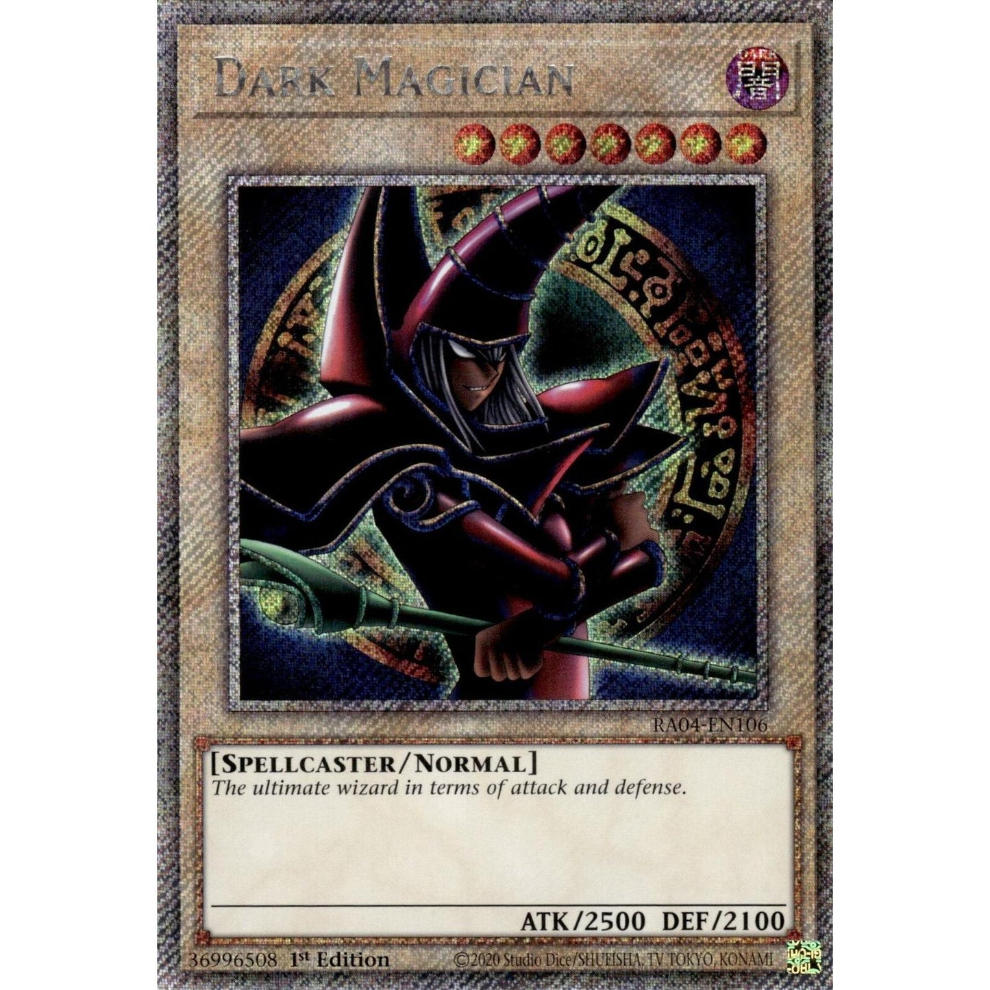 Image for Dark Magician (Arkana) (Platinum Secret Rare) (RA04-EN106) - YuGiOh