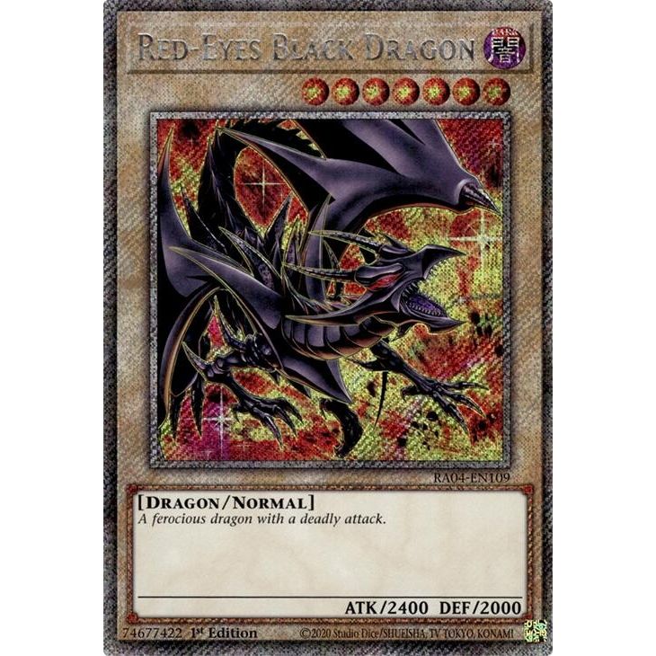Image for Red-Eyes Black Dragon (8th Art) (Platinum Secret Rare) (RA04-EN109) - YuGiOh