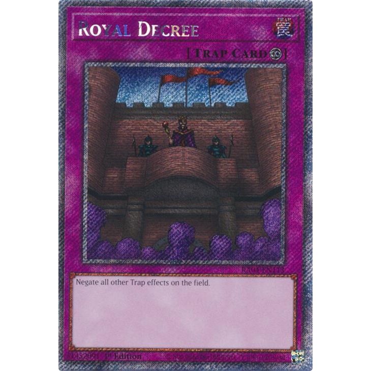 Image for Royal Decree (Platinum Secret Rare) (RA04-EN113) - YuGiOh