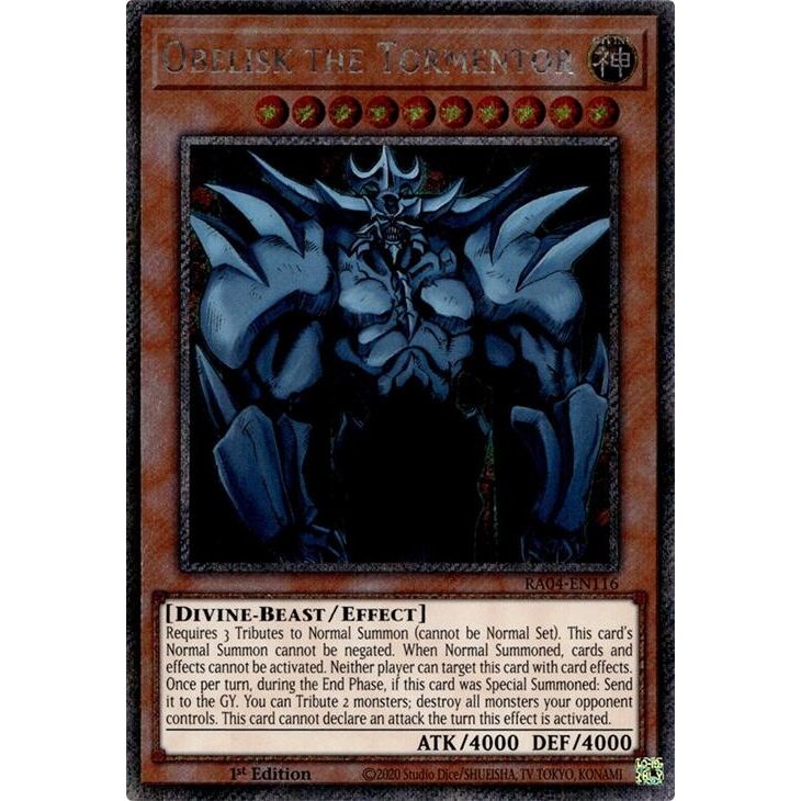 Image for Obelisk the Tormentor (Platinum Secret Rare) (RA04-EN116) - YuGiOh
