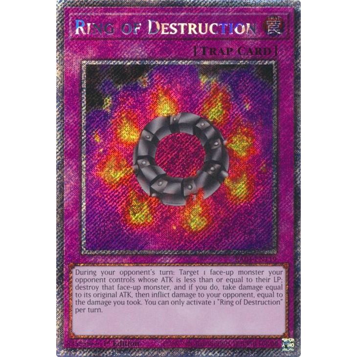Image for Ring of Destruction (Platinum Secret Rare) (RA04-EN119) - YuGiOh