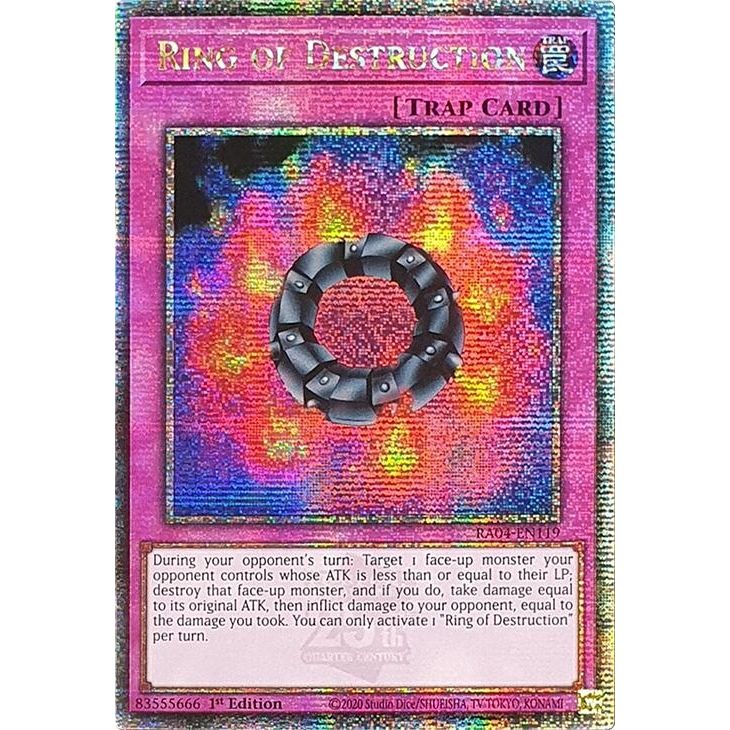 Image for Ring of Destruction (Quarter Century Secret Rare) (RA04-EN119) - YuGiOh