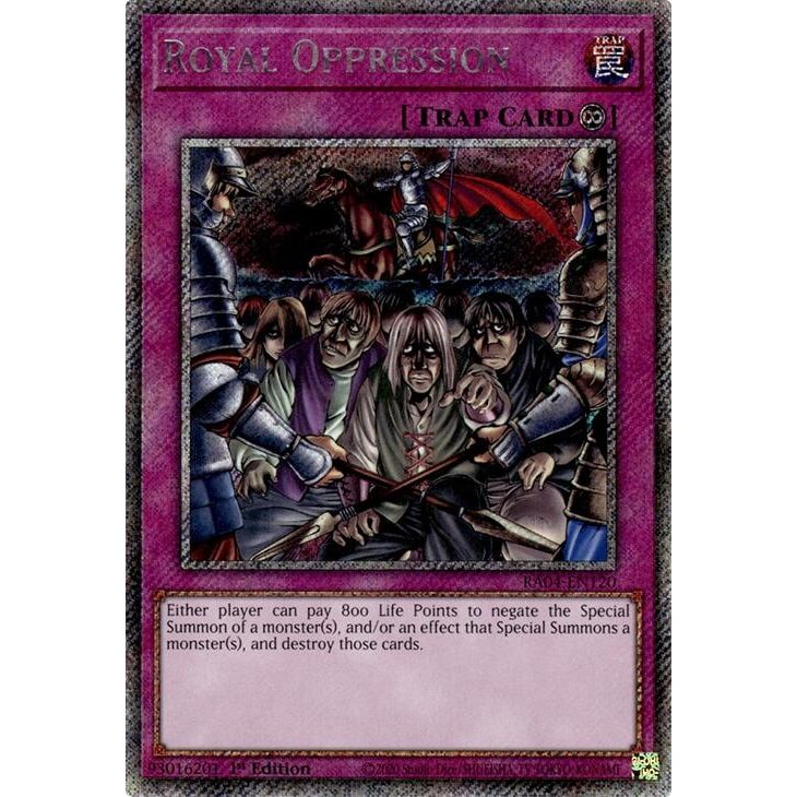 Image for Royal Oppression (Platinum Secret Rare) (RA04-EN120) - YuGiOh