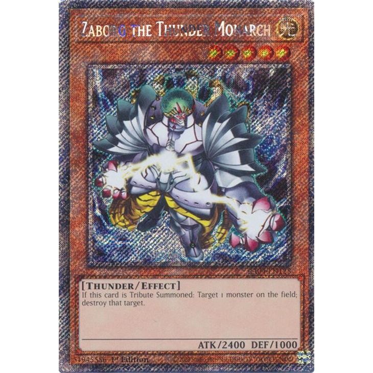 Image for Zaborg the Thunder Monarch (Platinum Secret Rare) (RA04-EN125) - YuGiOh