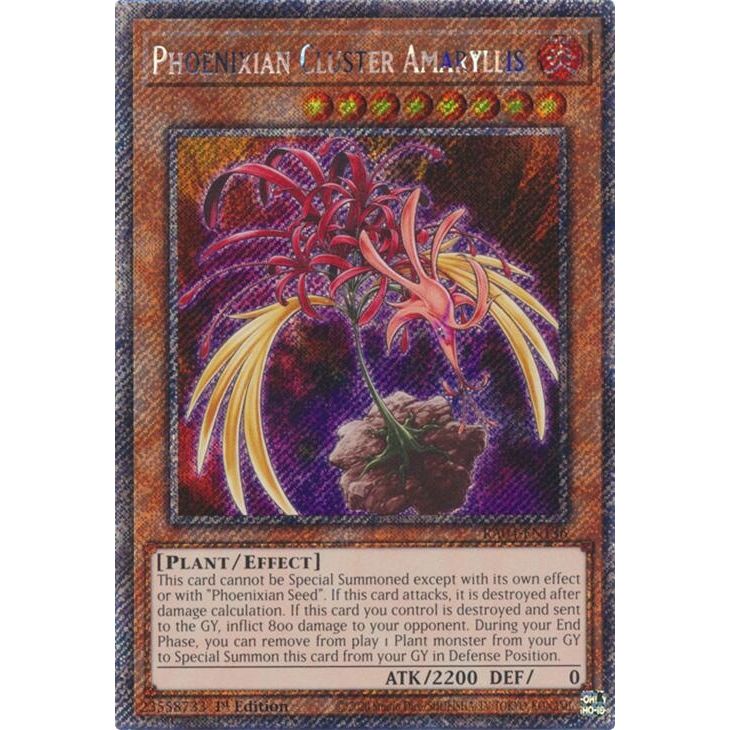 Image for Phoenixian Cluster Amaryllis (Platinum Secret Rare) (RA04-EN136) - YuGiOh