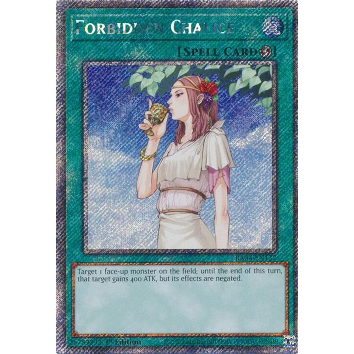 Image for Forbidden Chalice (Platinum Secret Rare) (RA04-EN137) - YuGiOh