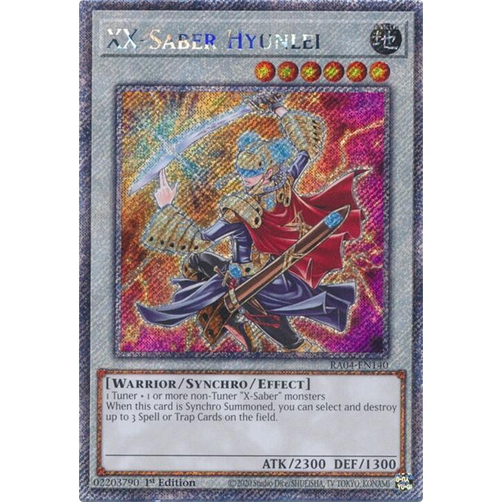 Image for XX-Saber Hyunlei (Platinum Secret Rare) (RA04-EN140) - YuGiOh